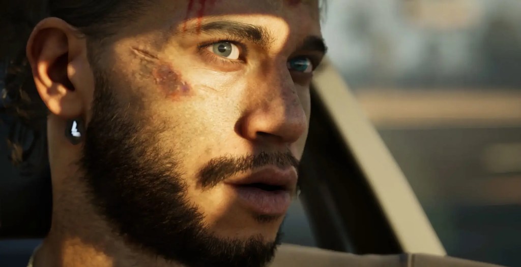 A cinematic gameplay moment from MindsEye
