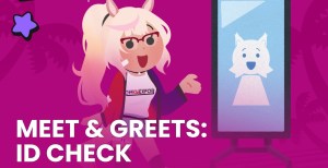 The Meet & Greet ID check promotional image for OffKai Expo 2025, sparking major controversy in the VTuber community